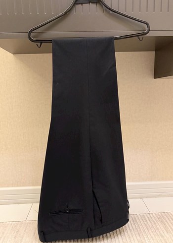 Erkek 54 Beden Siyah Kolsuz Yelekli Takım Elbise - Görsel 3