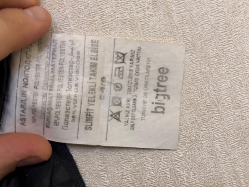 Erkek 54 Beden Siyah Kolsuz Yelekli Takım Elbise - Görsel 4