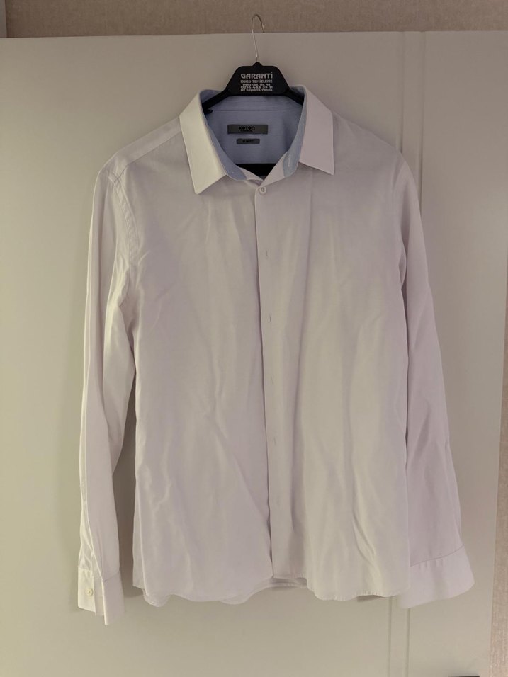 Koton Essential Slim Fit Gri Erkek Gömlek - Görsel 2