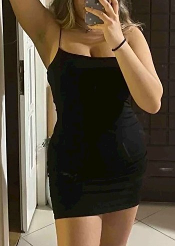 Siyah Mini Elbise - Görsel 2