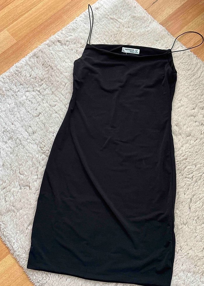 Siyah Mini Elbise - Görsel 3