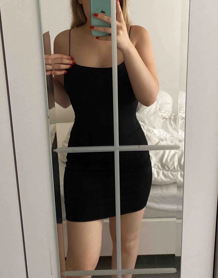 Siyah Mini Elbise - Görsel 4