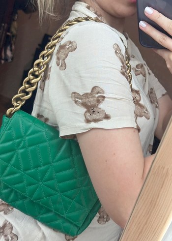 Zincir Detaylı Kadın Deri Çanta - Görsel 5