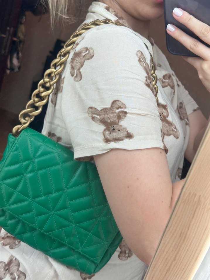 Zincir Detaylı Kadın Deri Çanta - Görsel 5