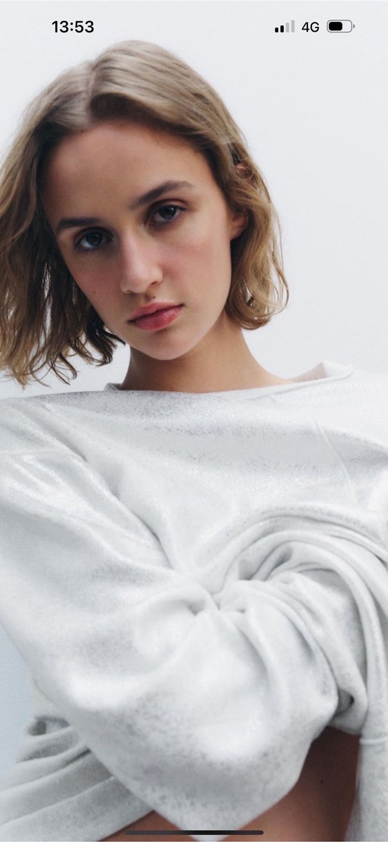 Gri Kadın Rahat Kesim sweatshirt - Görsel 4