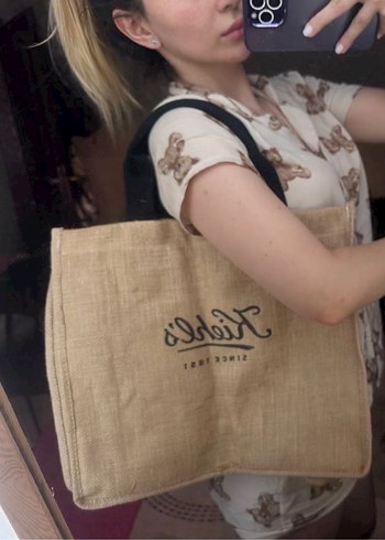 Bej Fermuarlı Günlük Kadın Çantası - Görsel 3