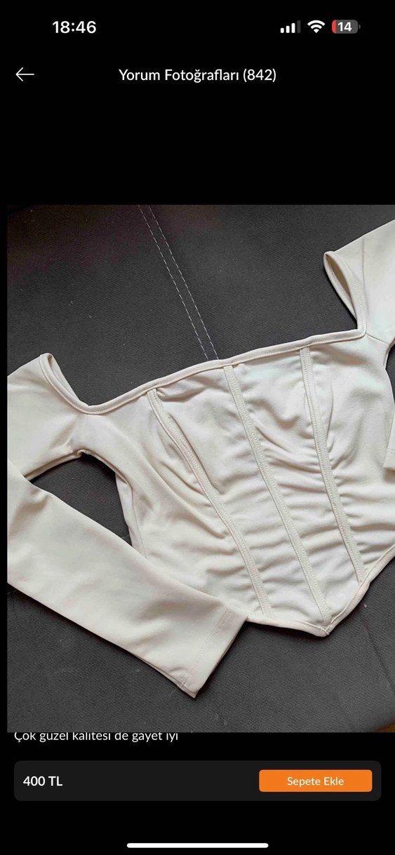 Bej Straplez Uzun Kollu Büstiyer - Görsel 5