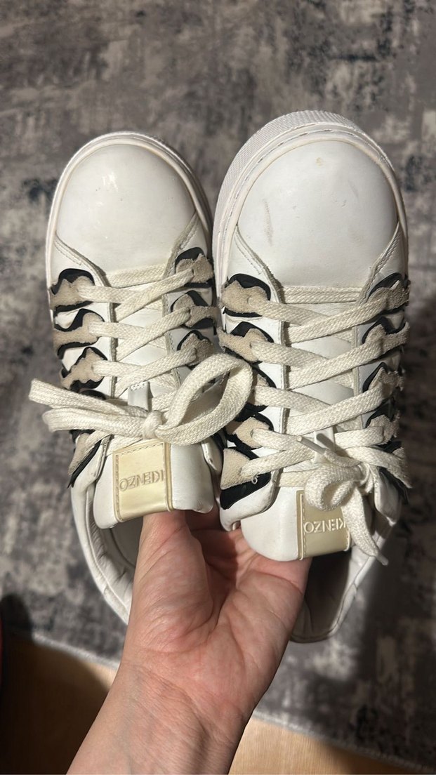 kenzo Beyaz Zebra Desenli Kadın Spor Ayakkabı - Görsel 5