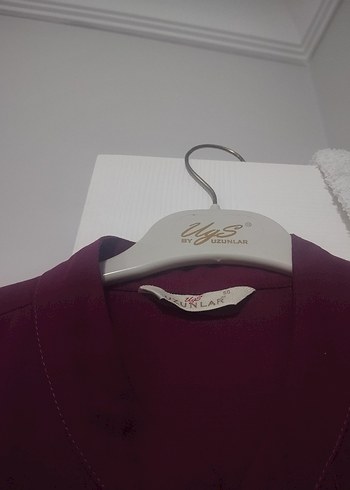 Bordo Uzun Kollu Fermuarlı Kadın Tunik - Görsel 3