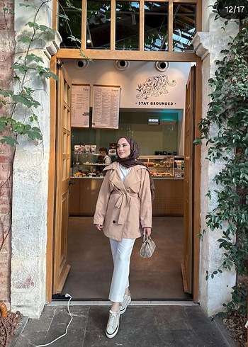 Camel Midi Trençkot - Görsel 2