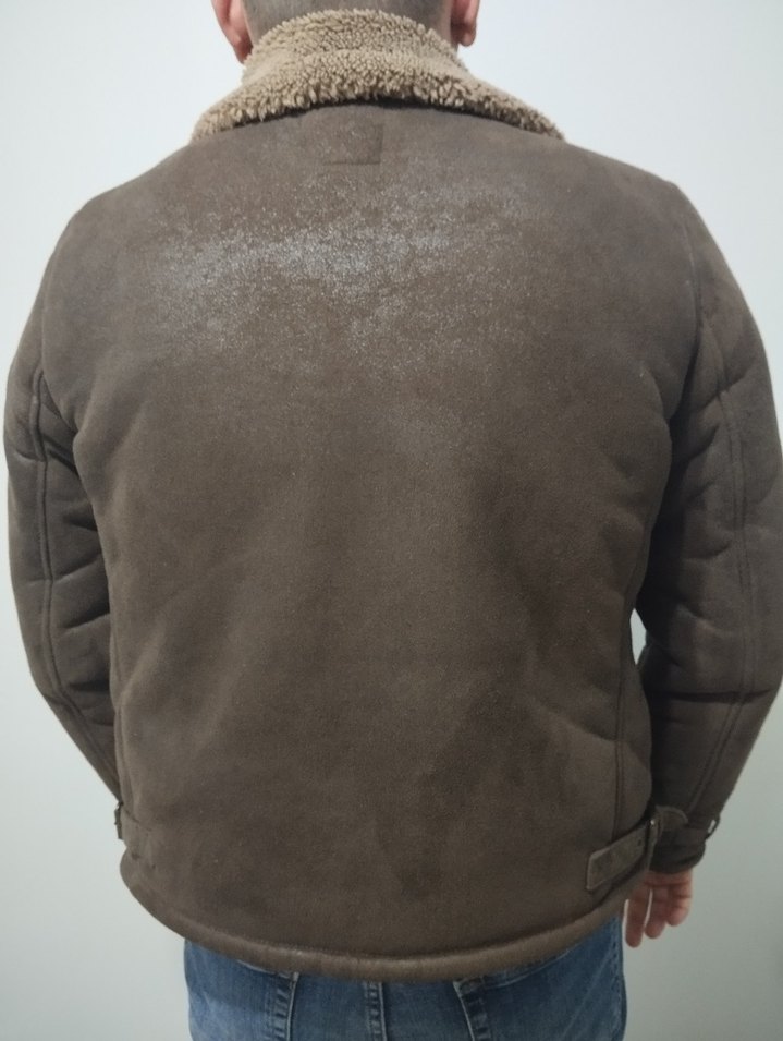 Kürk Detaylı Kahverengi Süet Erkek Ceket - Görsel 2