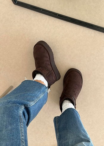 Kahverengi Süet Kadın Platform Bot - Görsel 2