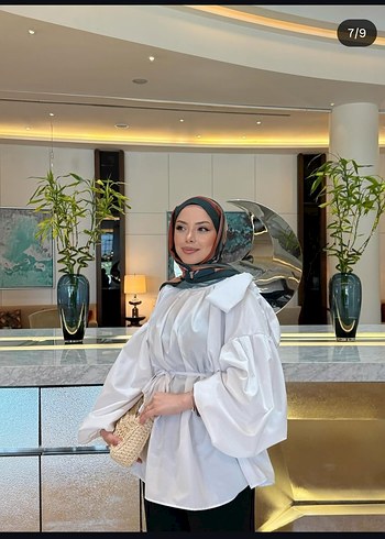 Beyaz Straplez Uzun Kollu Midi Tunik - Görsel 2