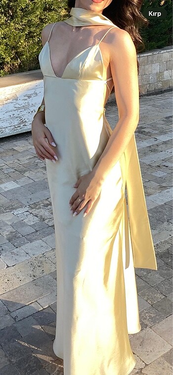 Butter yellow zara elbise