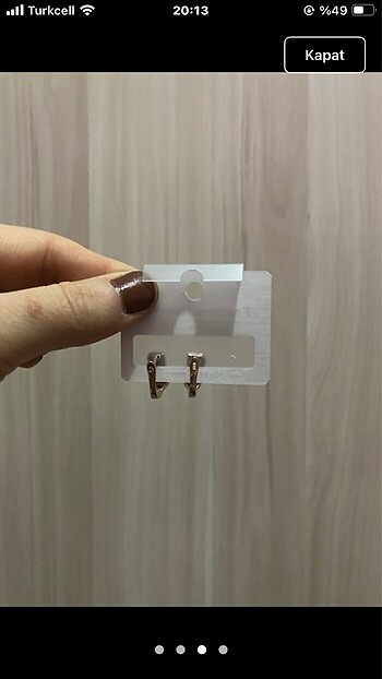 E.L.F Küpe taşlı gümüş rose 925