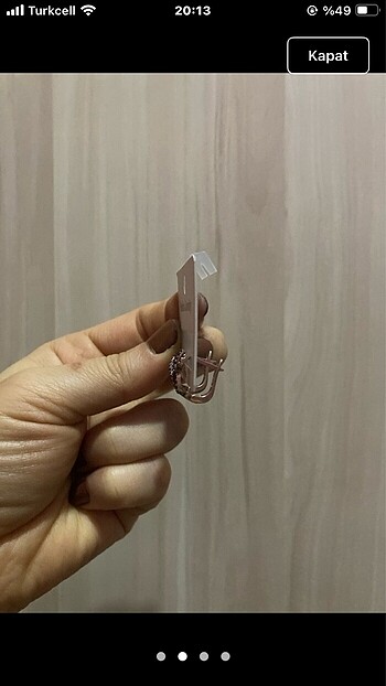 Beden Küpe taşlı gümüş rose 925