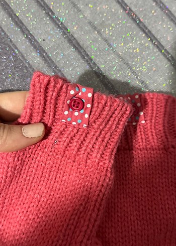 Kırmızı Örgü Kadın Eldiveni - Görsel 2