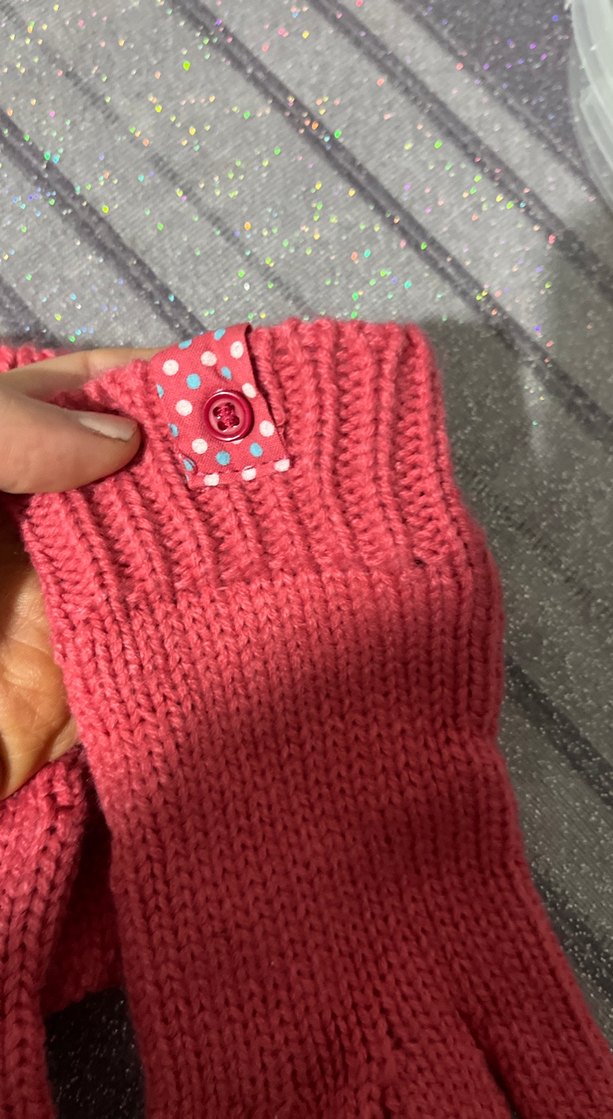 Kırmızı Örgü Kadın Eldiveni - Görsel 3