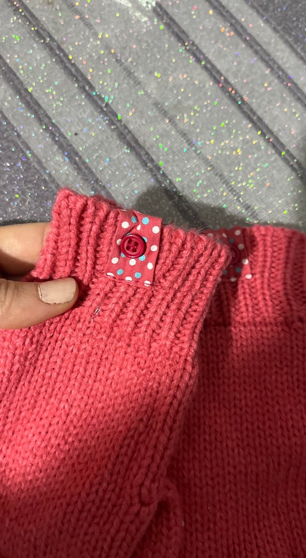 Kırmızı Örgü Kadın Eldiveni - Görsel 2