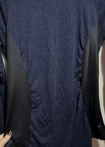 Lacivert Drapeli Uzun Kollu bluz - Görsel 2