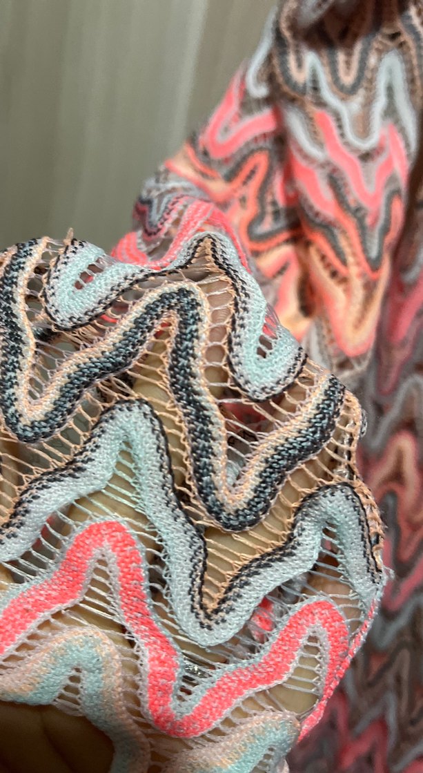 Renkli Desenli Uzun Triko Elbise yeni - Görsel 4