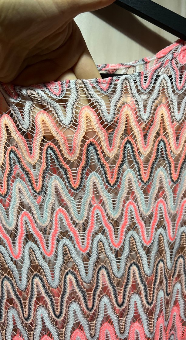 Renkli Desenli Uzun Triko Elbise yeni - Görsel 3