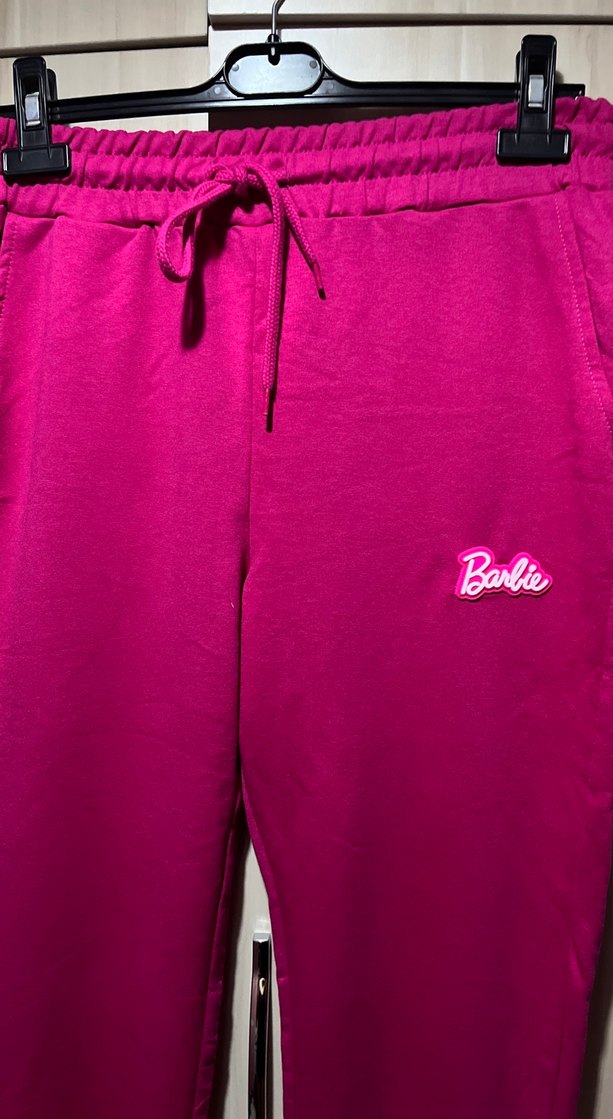 Kadın Parlak Pembe Rahat Eşofman Altı yeni - Görsel 2