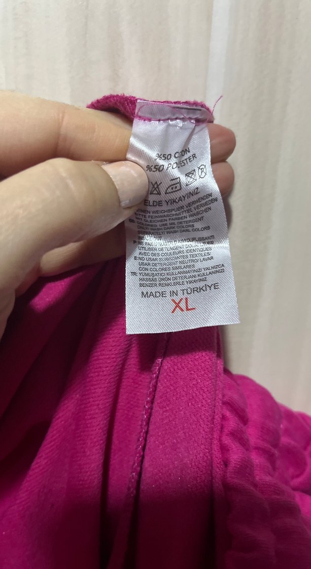 Kadın Parlak Pembe Rahat Eşofman Altı yeni - Görsel 3