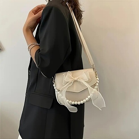 Sheinside Fiyonklu Kadın Çapraz Çanta, Şık PU Deri Omuz Çantası, Çok Yönlü