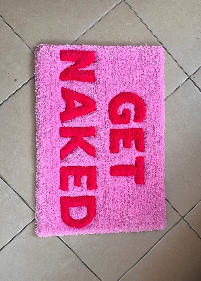 Pembe Get naked banyo paspası - Görsel 2
