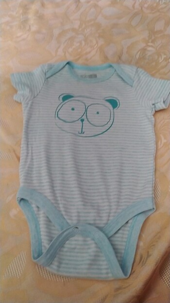 3 ürün bir arada Badi tişört beyaz yakali  su yeşili çizgili bad - Görsel 2