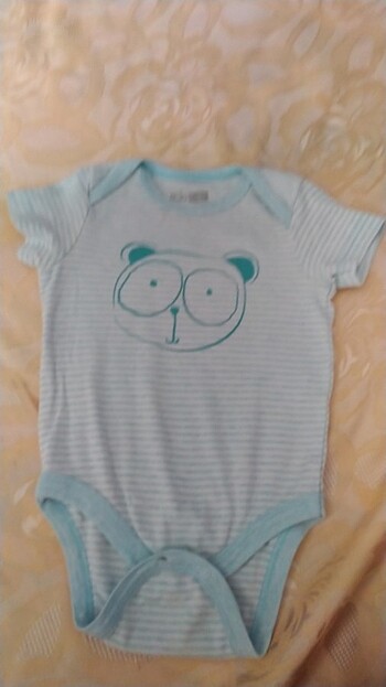 3 ürün bir arada Badi tişört beyaz yakali  su yeşili çizgili bad - Görsel 3