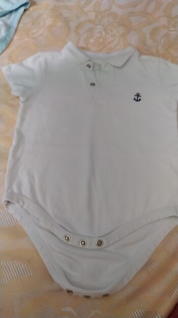 3 ürün bir arada Badi tişört beyaz yakali  su yeşili çizgili bad - Görsel 5