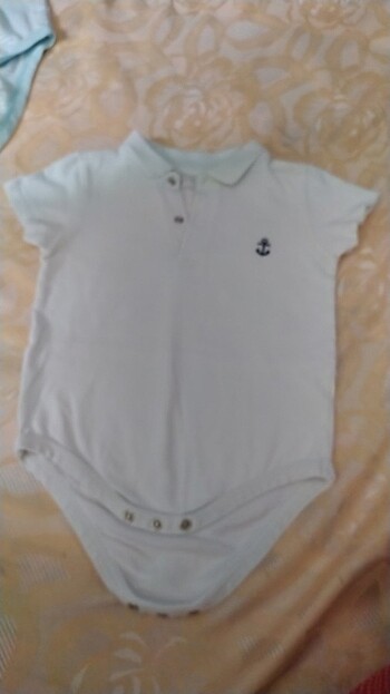 3 ürün bir arada Badi tişört beyaz yakali  su yeşili çizgili bad - Görsel 6