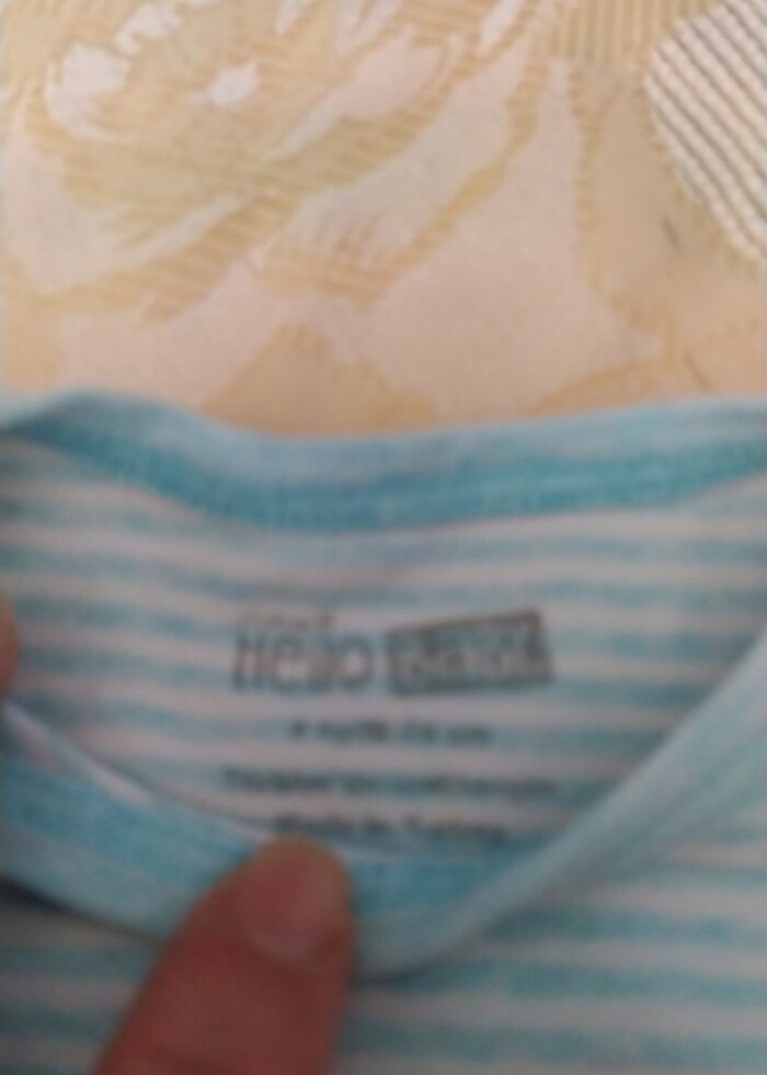 3 ürün bir arada Badi tişört beyaz yakali  su yeşili çizgili bad - Görsel 4