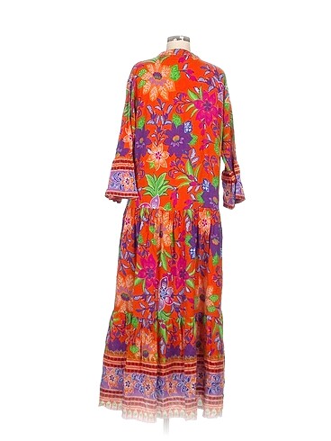 l Beden Vintage Love Uzun Elbise %70 İndirimli.