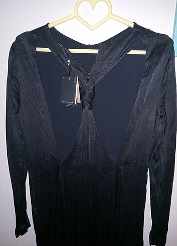Massimo Dutti Massimo Dutti Uzun Saten Elbise