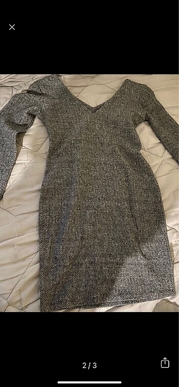 Zara Kışlık gri elbise