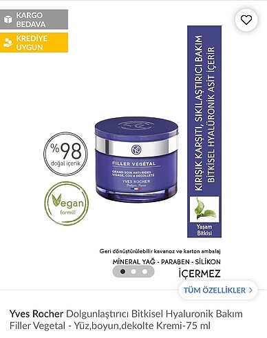 Yves rocher kırışıklık karşıtı krem