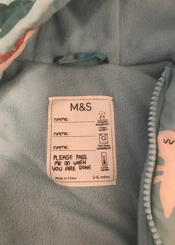 3-6 ay Bebek Erkek Dinozor Desenli Fermuarlı Tulumu - Görsel 2