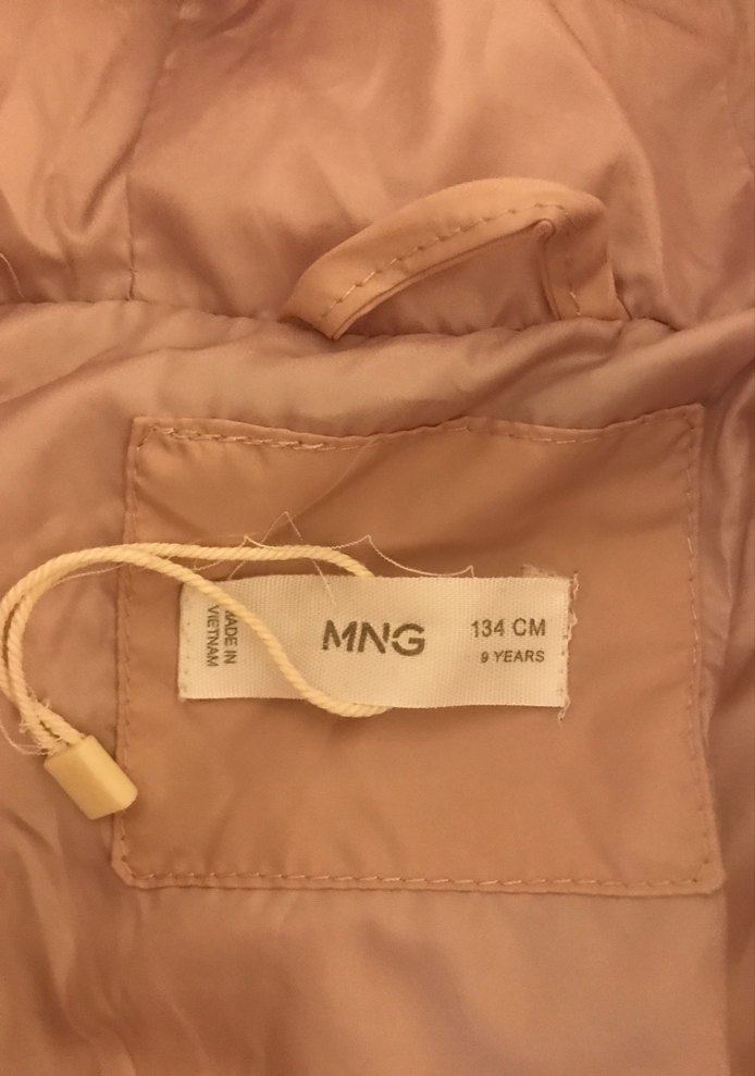 Kız Çocuk pembeKapüşonlu Şişme Mont - Görsel 2