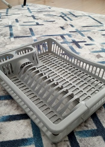 Gri Plastik Bulaşık Kurutma Rafı