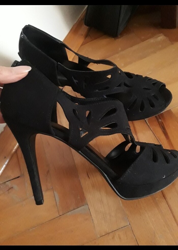 41 numara siyah topuklu - Görsel 3