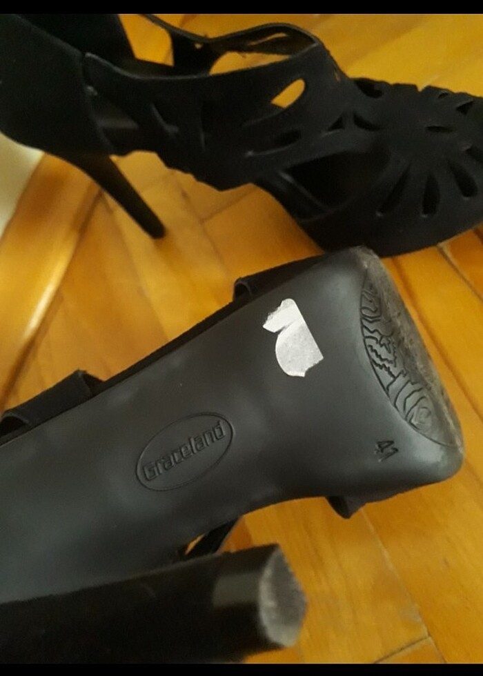 41 numara siyah topuklu - Görsel 4