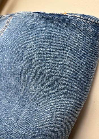 MNG Newmom Gri Düğmeli Kadın Denim Pantolon - Görsel 2