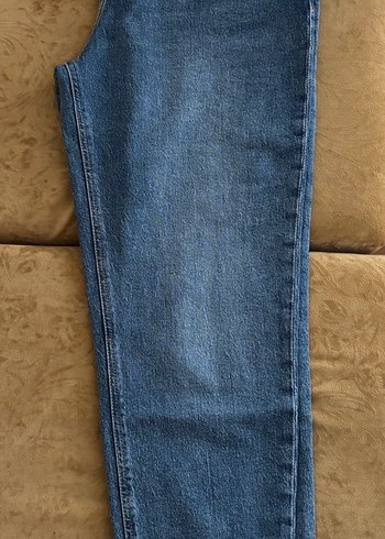 MNG Newmom Gri Düğmeli Kadın Denim Pantolon - Görsel 3