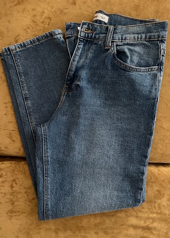 MNG Newmom Gri Düğmeli Kadın Denim Pantolon - Görsel 4