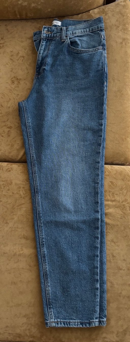 MNG Newmom Gri Düğmeli Kadın Denim Pantolon - Görsel 3