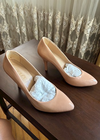 Bej Rugan Stiletto Topuklu Kadın Ayakkabı - Görsel 5