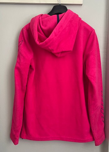Hummel Pembe Kapüşonlu Fermuarlı Sweatshirt